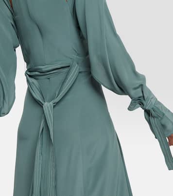 Abito midi Trench in seta | Victoria Beckham