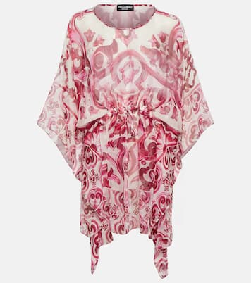 Bedrucktes Minikleid aus Seidenchiffon | Dolce&Gabbana