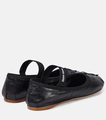 Ballerinas aus Leder | Miu Miu