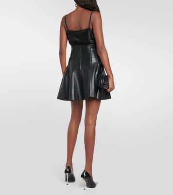 Mini-jupe Grace en cuir synthétique | Norma Kamali
