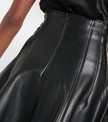 Mini-jupe Grace en cuir synthétique | Norma Kamali