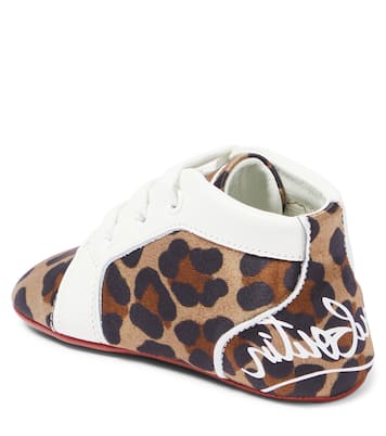 Baby Funnytopi leopard-print sneakers | Christian Louboutin Kids