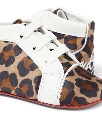 Baby Funnytopi leopard-print sneakers | Christian Louboutin Kids