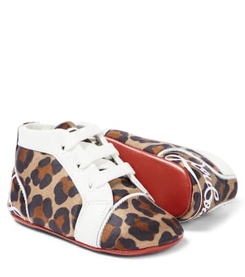Baby Funnytopi leopard-print sneakers | Christian Louboutin Kids