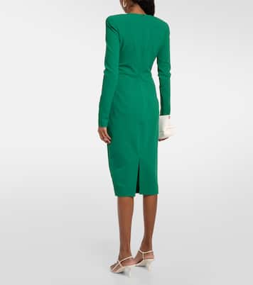 Vestido midi de mezcla de lana | Victoria Beckham