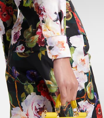 Chemise en satin de soie à fleurs | Dolce&Gabbana