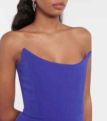 Strapless crepe minidress | Alex Perry