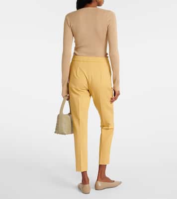 Pantaloni slim cropped in jersey | Max Mara