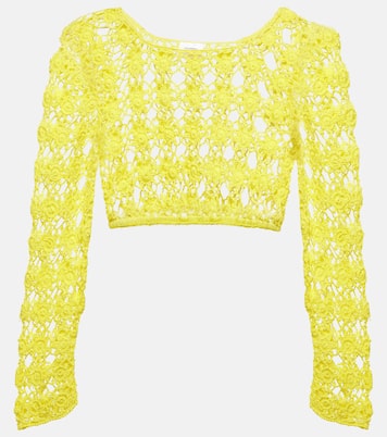 Crop top Bella de croché de algodón | Anna Kosturova