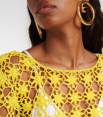 Crop top Bella de croché de algodón | Anna Kosturova