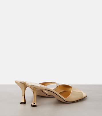 Mules Skye 70 en cuir métallisé | Jimmy Choo