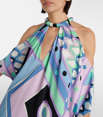 Vivara-print jersey satin kaftan | Pucci