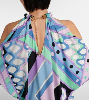 Vivara-print jersey satin kaftan | Pucci