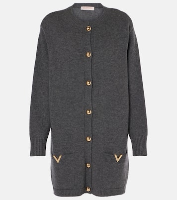 Cardigan oversize VGold in lana vergine | Valentino