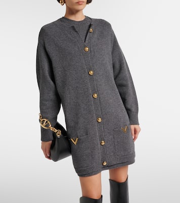 Cardigan oversize VGold in lana vergine | Valentino