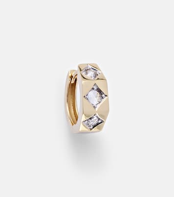 Boucle d'oreille unique Ecrou en or 18 ct et diamants | Marie Lichtenberg