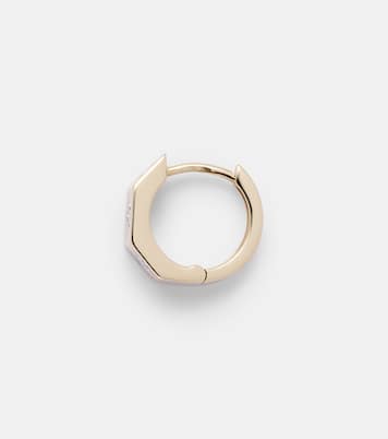 Boucle d'oreille unique Ecrou en or 18 ct et diamants | Marie Lichtenberg
