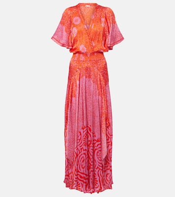 Mabelle printed front-slit maxi dress | Poupette St Barth