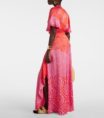 Mabelle printed front-slit maxi dress | Poupette St Barth