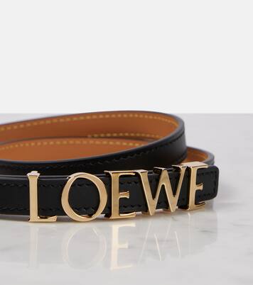 Cintura Slim in pelle con monogramma | Loewe