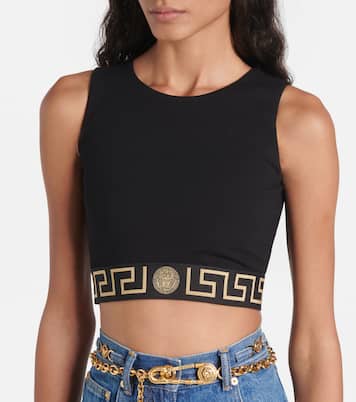 Top cropped Greca Border | Versace