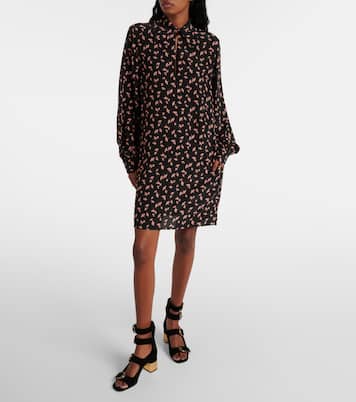 Abito corto in chiffon di seta | Chloé