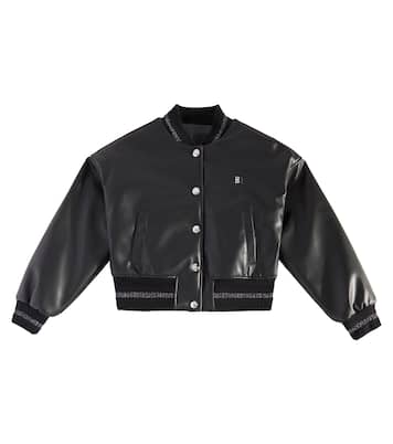 Giacca in similpelle con logo | Givenchy Kids