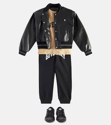 Giacca in similpelle con logo | Givenchy Kids