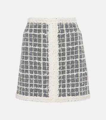 Minifalda de bouclé a cuadros | Giambattista Valli