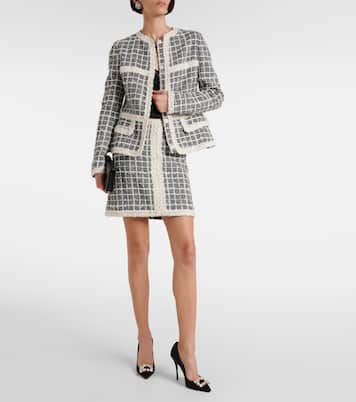 Minifalda de bouclé a cuadros | Giambattista Valli