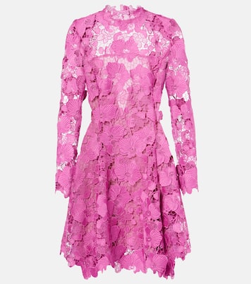 Vestido corto de encaje floral | Oscar de la Renta