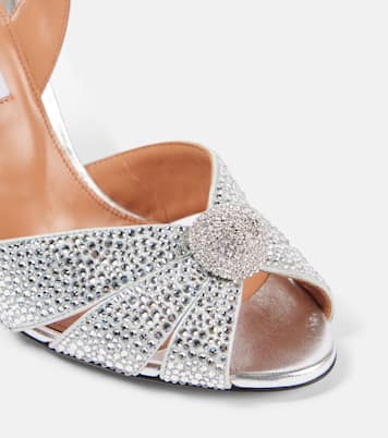 صندل من الجلد المعدني Italian Flirt 105 | Aquazzura