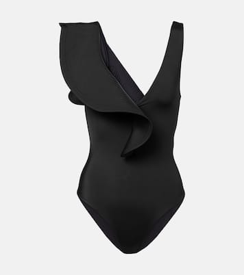 Costume intero asimmetrico con volant | Johanna Ortiz