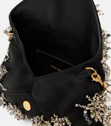 Clutch in raso con cristalli | Dries Van Noten
