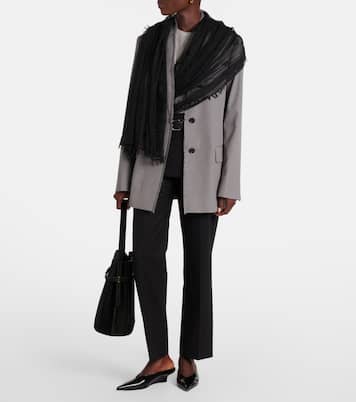 Sciarpa in tulle con ricamo | Toteme