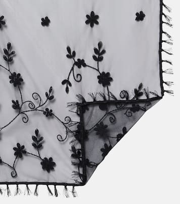 Sciarpa in tulle con ricamo | Toteme