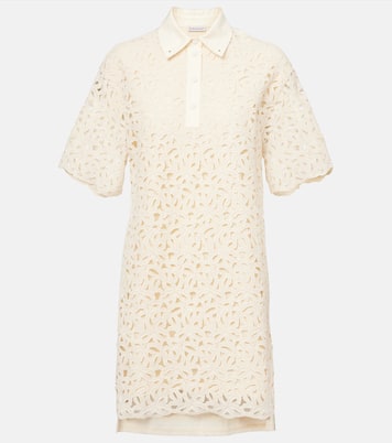Abito corto in pizzo di misto cotone | Moncler