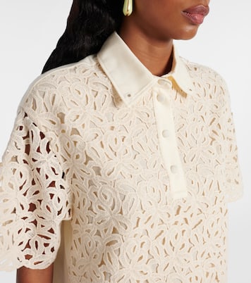Abito corto in pizzo di misto cotone | Moncler