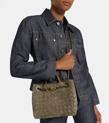Tote Andiamo Small aus Veloursleder | Bottega Veneta