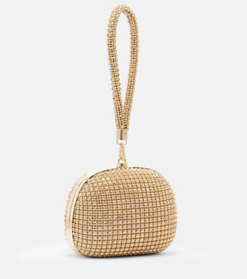 Bow Mini crystal-embellished clutch | Self-Portrait