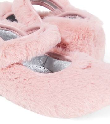 Mary-Jane-Ballerinas aus Faux Fur | Monnalisa
