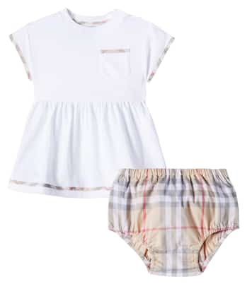 Baby Set aus Kleid und Höschen aus Baumwolle | Burberry Kids