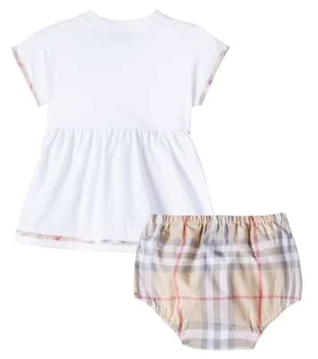 Baby Set aus Kleid und Höschen aus Baumwolle | Burberry Kids