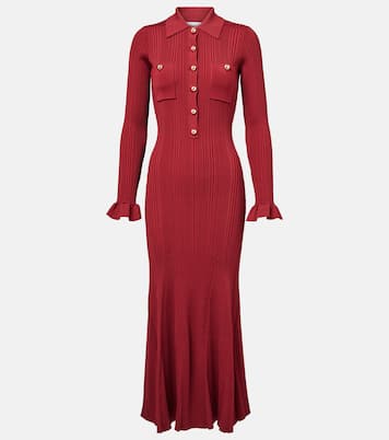 Ribbed-knit midi dress | Self-Portrait