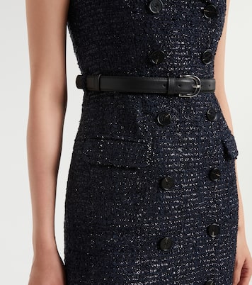 Belted bouclé midi dress | Self-Portrait