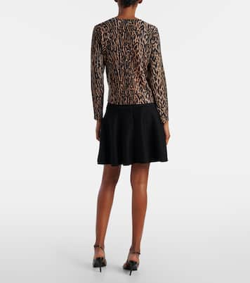 Peony leopard-print wool cardigan | Rixo