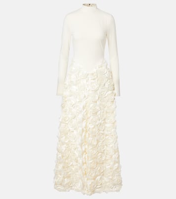 Floral-appliqué gown | Rotate