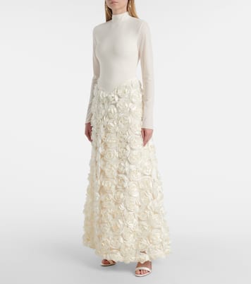 Floral-appliqué gown | Rotate