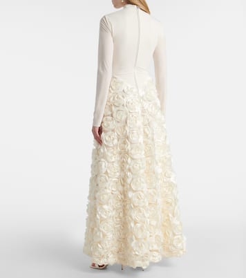 Floral-appliqué gown | Rotate