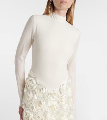 Floral-appliqué gown | Rotate